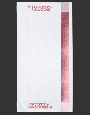 スコッティキャメロンビンテージキャディタオルVintage CaddyTowel New Scotty Cameron Vintage Caddie Towel USA US Red Logo Red Stripe