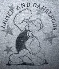 Popeye the Sailor Man Armed  Dangerous Muscles -King Features Syndicate- Sz S/M