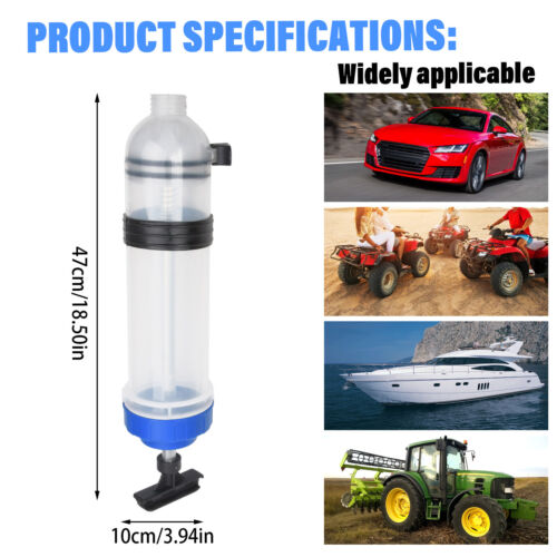 1.5L Oil Pump Suction Vacuum Transfer Hand Syringe Gun Gearbox Extractor Tool UK - Picture 8 of 14