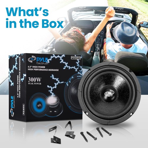 6.5" Car Audio Speaker Midrange - 300 Watt High Power Sealed Back Mid Range S... - Picture 2 of 7
