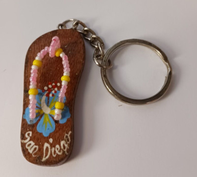 SAN DIEGO WOOD  KEYCHAIN