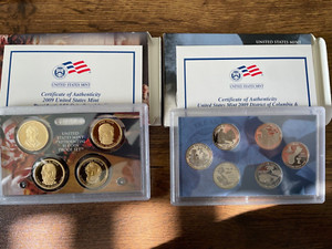 2009 S United States Proof Set in Original Box 6 quarters and 4 dollars