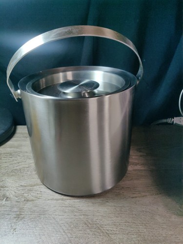 Food Network Show Secchiello Ghiaccio Acciaio Inox con Coperchio 7" Alto Coperchio Sigillato - Foto 4 di 13