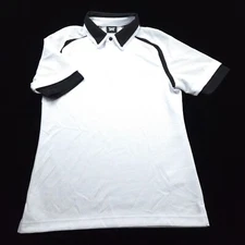 PXG- GOLF POLO SHIRT -S- WHITE BLACK NJ PERFORMANCE POLY STRETCH PARSONS EXTREME