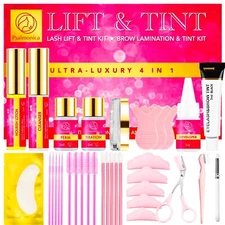 Lash Lift Kit & Brow Lamination Kit: Easy for Beginner.. Ultra-Luxury 4 in 1.