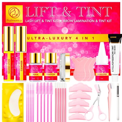 Lash Lift Kit & Brow Lamination Kit: Easy for Beginner.. Ultra-Luxury 4 in 1.