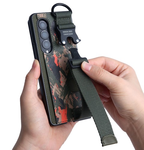 For Samsung Galaxy Z fold 4 Buckle Strap With Card Pocket Case - Picture 12 of 38