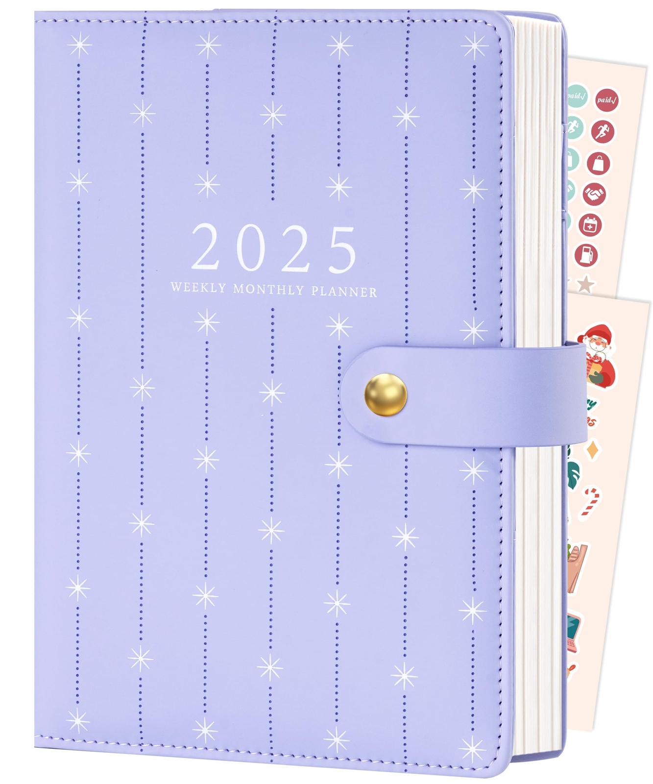 2025 Leather Planner Weekly and Monthly Refillable 2025 Calendar 12 Month Pla...