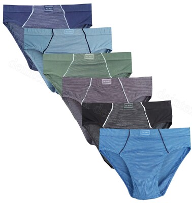 3/6/9/12 Stück Herren Sportslips Unterhosen Baumwolle Slips Gr.5(S)-10(3XL) A530