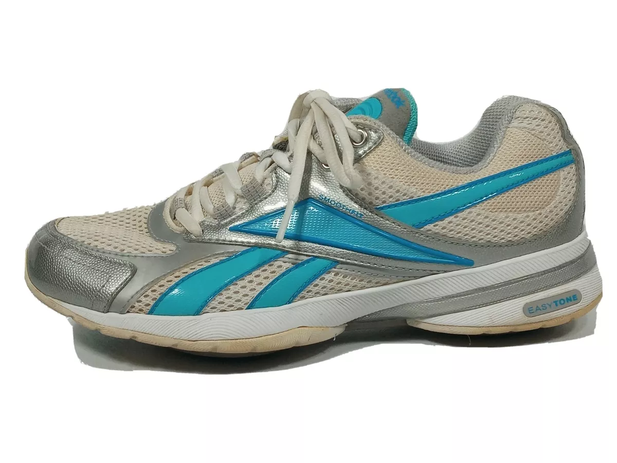 Allergisk frygt Ikke kompliceret Reebok Easy Tone Women&#039;s Silver Blue Running Walking Fitness Shoes  Size 6.5 Good | eBay