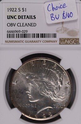 コレクション 1922 Silver Peace Dollar CAC UNC DETAILS 1922 Peace Dollar BU Uncirculated Mint State 90% Silver $1 US Coin