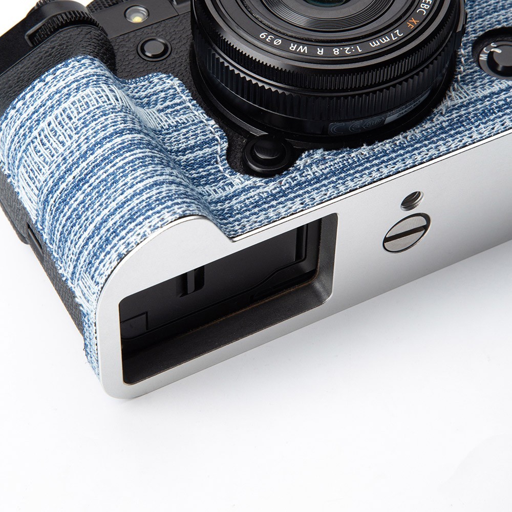 For Fujifilm XT5 X-T5 Case Handmade Denim Half Case Bag Protective