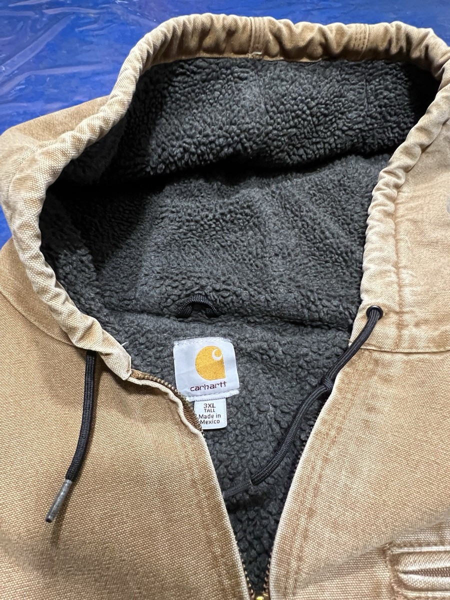 Carhartt J141 211 Jacket Size 3XL Tall Sherpa Lined Sierra Canvas