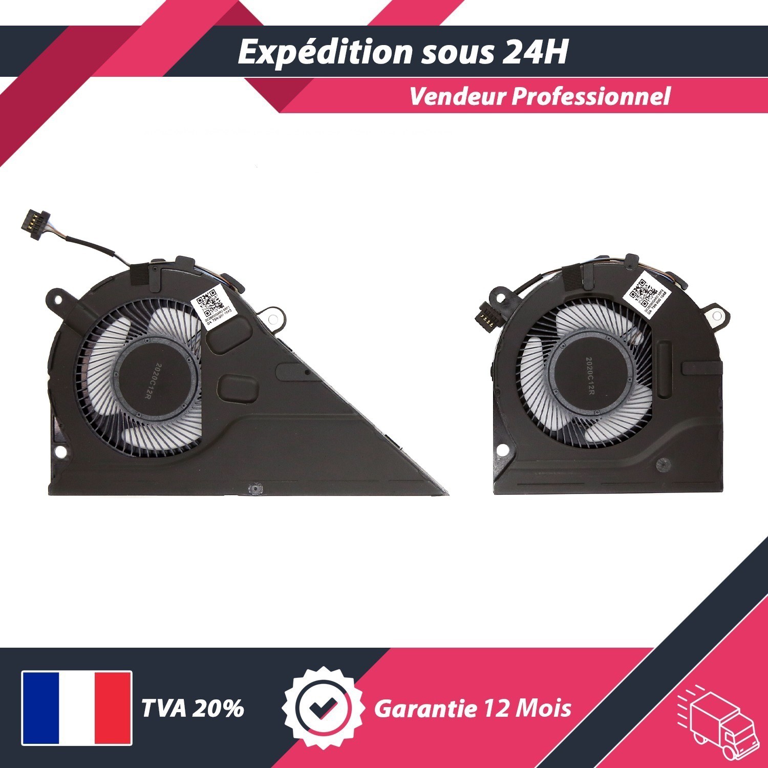 Ventilateur CPU et GPU pour PC portable HP Pavilion 14-DV0049NW - 2