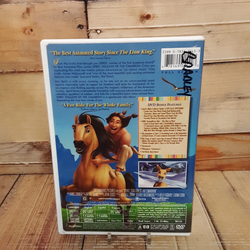 Spirit Stallion Of The Cimarron DVD Used DreamWorks Animated Family  - Image 2 of 4