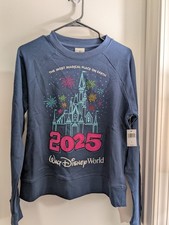 2025 Walt Disney World Cinderella Castle Crewneck Sweatshirt Womens Size S-NWT