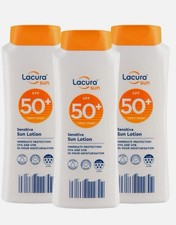 3 Pack Lacura Sun Lotion SPF 50+ Sensitive 200ml UVA UVB Protection Free Post 34.98 per litre