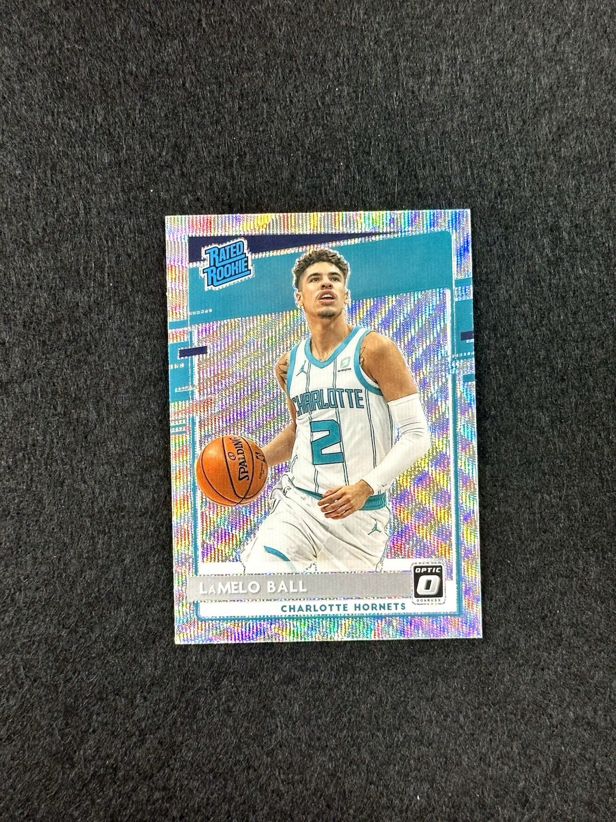 2020-21 Panini Donruss Optic LaMelo Ball Silver Wave Rated Rookie RC #153
