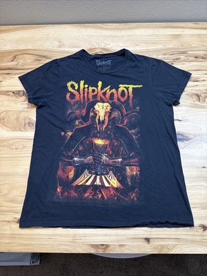 Slipknot グラフィックTシャツ Lサイズ Slipknot Band T-Shirt Men's Black Short Sleeve Double Sided