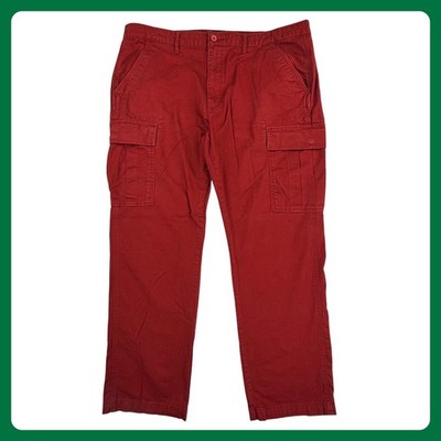 Levi's Cargo Pants Men 40x32 Red Cotton Straight Leg Multi Pocket Utility Hike