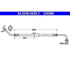 Bremsschlauch ATE 24.5236-0429.3 für Ford Transit Tourneo
