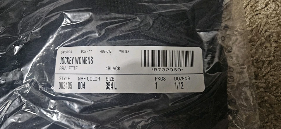 Jockey Women's Modern Micro Stretch Seamfree Bralette Black Large - Image 2 of 3