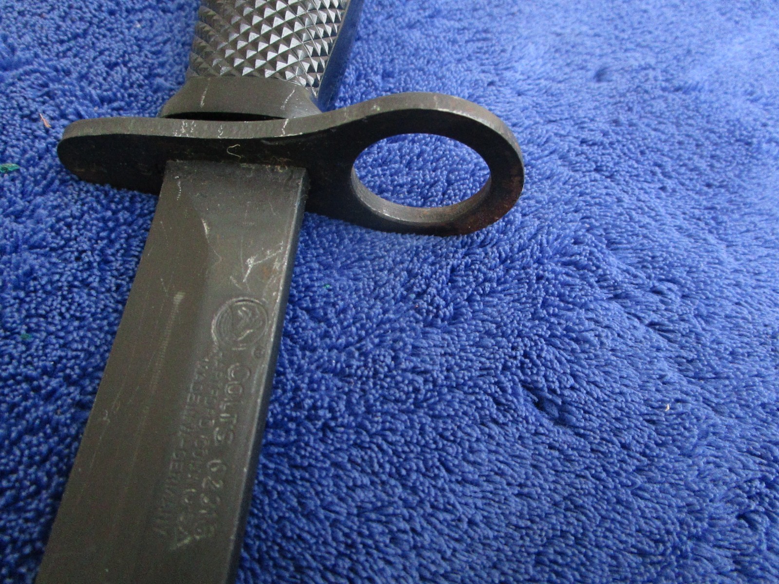 RARE VINTAGE ORIGINAL COLT`S HARTFORD CONN. BAYONET AND SHEATH MADE IN W.GERMANY