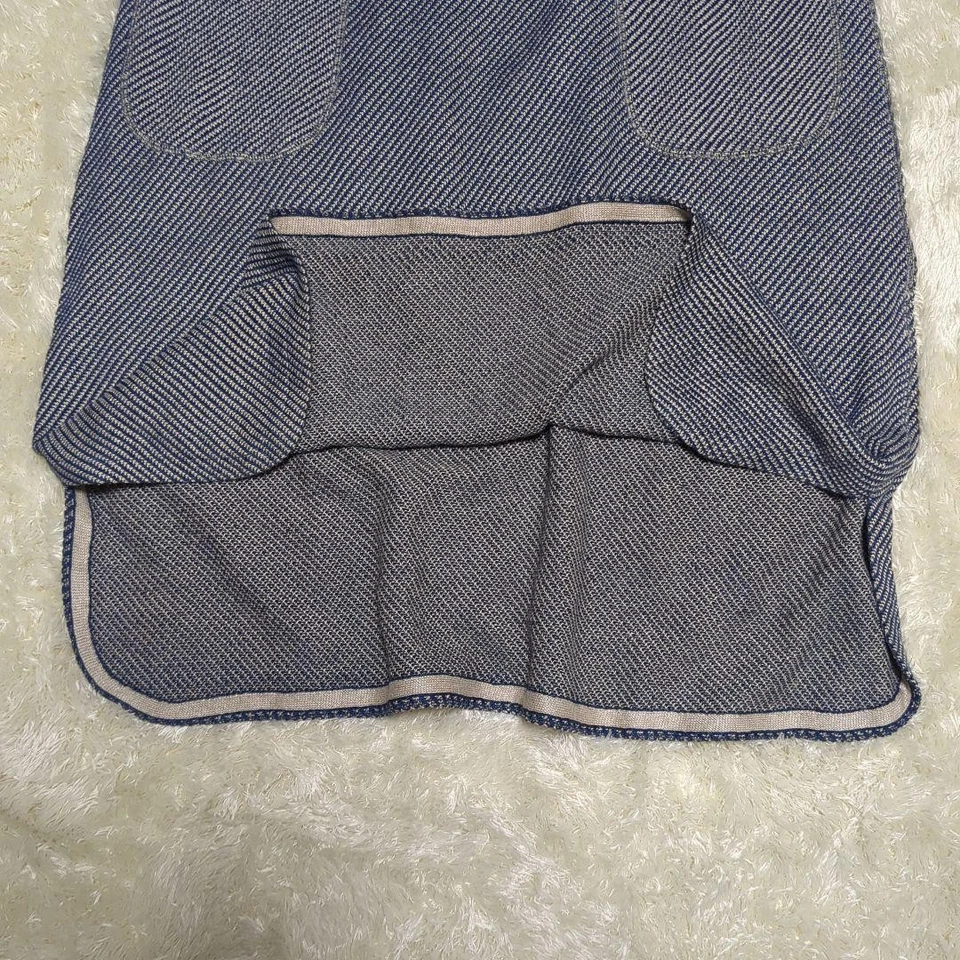 45R Linen Sleeveless Dress Indigo Stripe Logo Embroidery Size 0 Japan Rare - Image 4 of 4