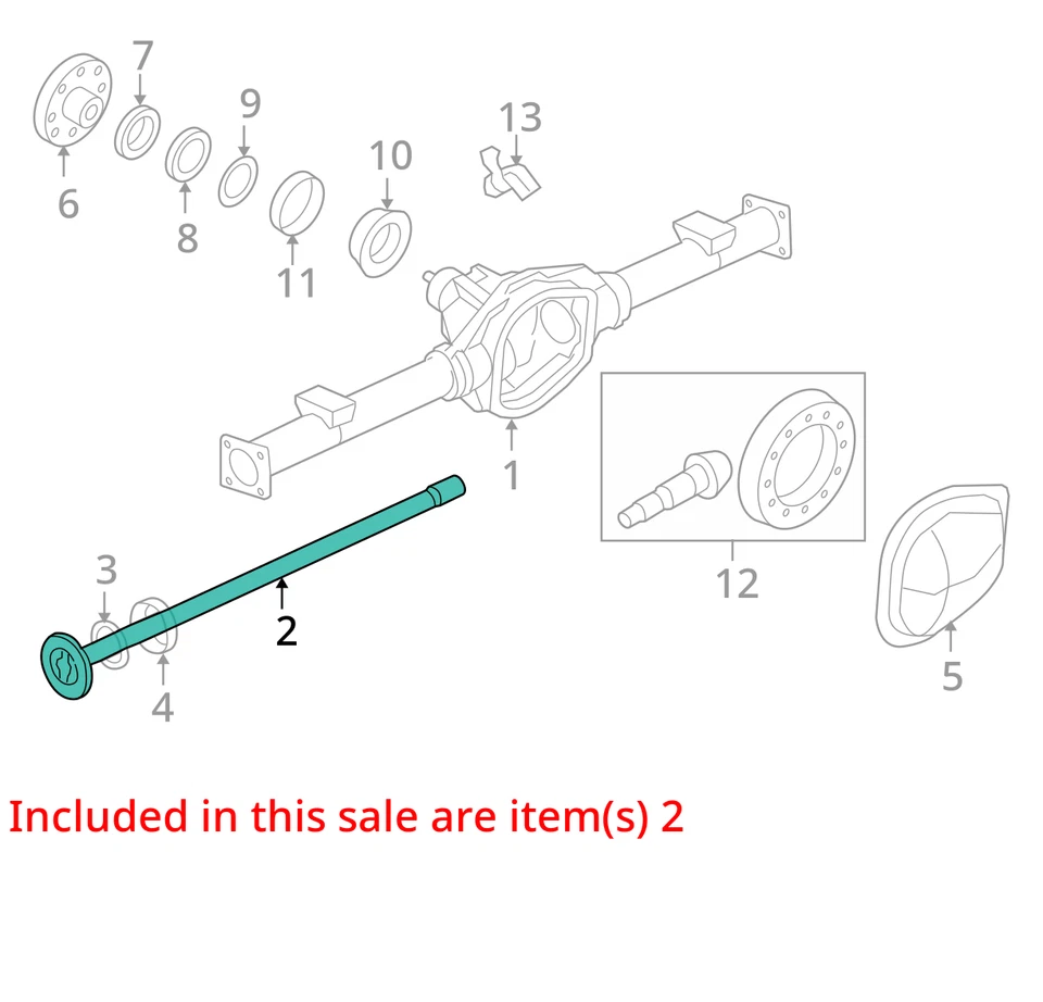2005 - 2010 年福特 F - 250 超级车轴后乘客 Cv C/V PSY2K — 第 2/3 张图片