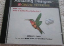 AMAZING DESIGNS BIRDS AND BUTTERFLIES COLLECTION 1 Pfaff 7570 7560 2140 Nice