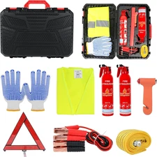 Roadside Car Emergency Safety Kits, Automotive Assistance Tools with 2 Pack Fire