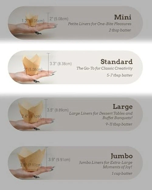 Muffinförmchen Papier Tulpen Standard,200 Stück Mix,Nordisches & Europäisches... - Bild 4 von 4