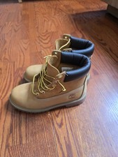 Timberland Junior 6 Premium Waterproof Boots Wheat Nubuck Size 4.5 Youth 12909
