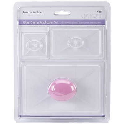 Multicraft Clear Stamp Applikatoren 3/Pkg mit Griff - 2''X2'',4''X2,25'' & 6''X4'' - MCS00