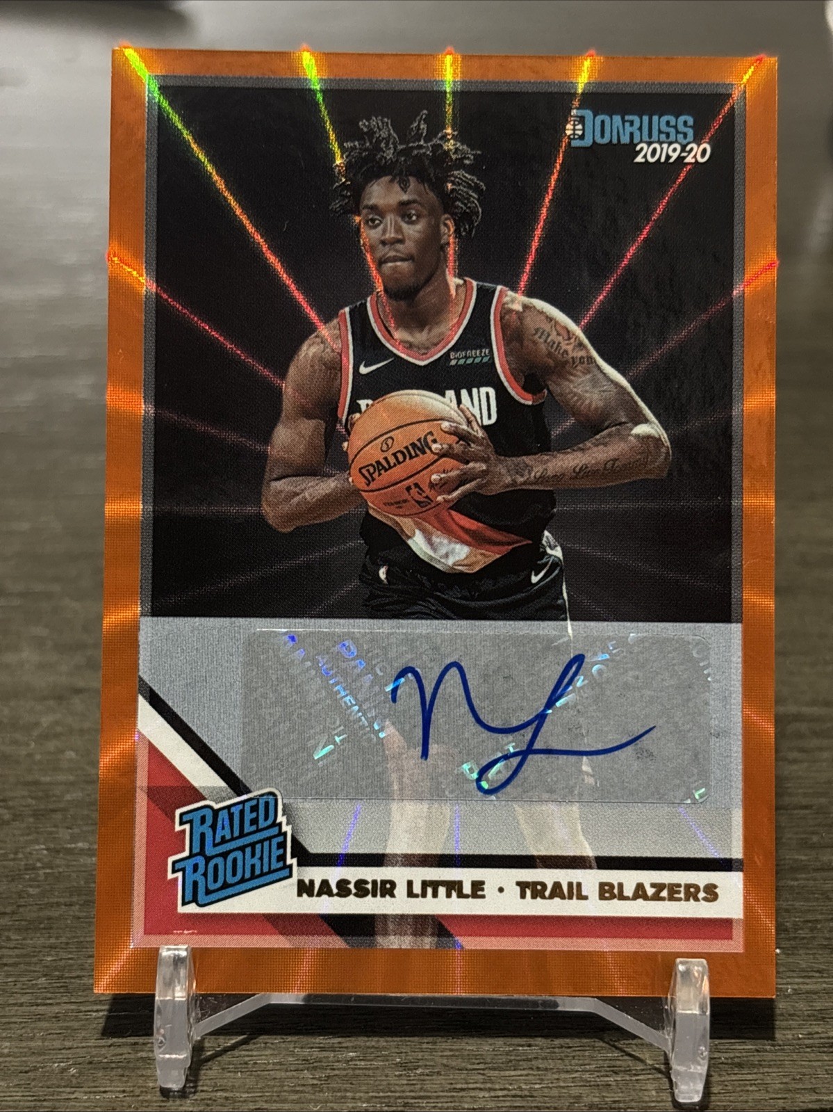 2019-20 Panini Donruss - Rated Rookie Nassir Little #223 Holo Orange Laser (RC)