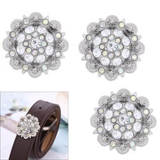 3pcs Glittering Rhinestones Buckles For Belt Handcraft Leather Goods Accessory