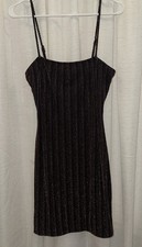 Forever 21 Sparkly Stripe Mini Dress Medium 