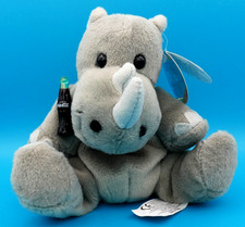 Coca-Cola Rhinoceros Bean Bag Plush Rhiny Tanzania 1999 with tags