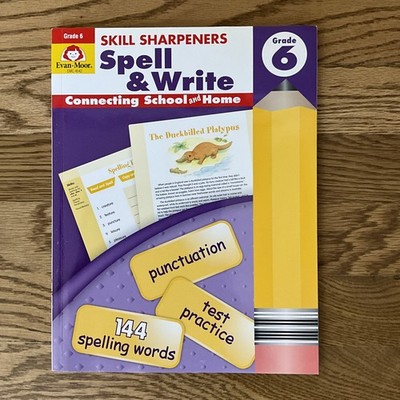 EVAN-MOOR Skill Sharpeners Spell & Write Grade 6+  SPELLING WRITING BRAND NEW