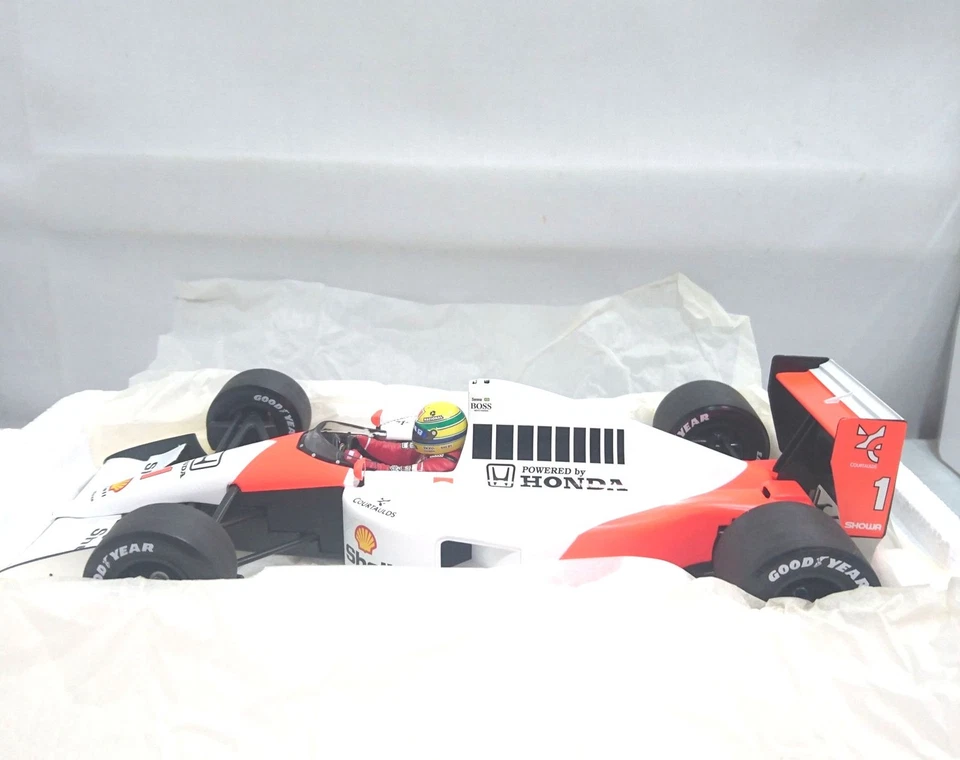 Minichamps 1/18 McLaren Honda MP4/6 Ayrton Senna 1991 modelo incl serviço dos EUA - Imagem 2 de 4