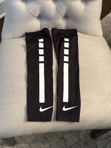 Size S/M NIKE Dr-Fit Elite UV Sleeves Basketball Black White Pre-Owned