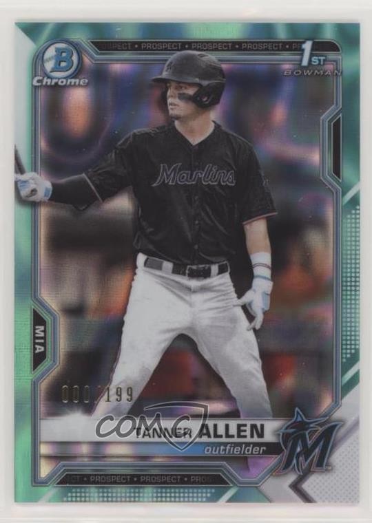 2021 Bowman Draft Chrome Aqua Lava Refractor /199 Tanner Allen #BDC-165 0l0m
