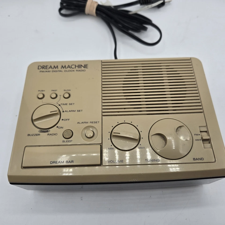 Reloj despertador radio AM/FM Sony Dream Machine vintage años 80 ICF-C3W - ¡Funciona! Foto 3 de 4