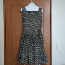 RED VALENTINO Ribbon Pattern Tulle Knee-length Dress Women Size 38 Black white