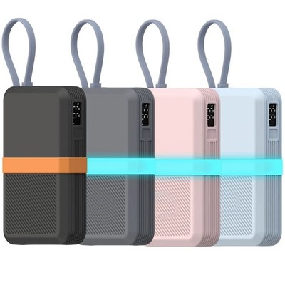 Silicone Protective Cover Case For Xiaomi 67W 10000mAh Power Bank Built-in Cable