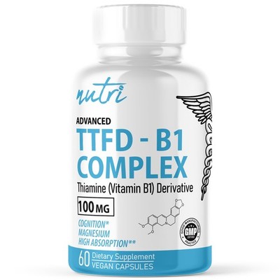 Nature's Fusions TTFD Thiamine B1 Supplement - 100mg 60 60 Count (Pack of 1) 