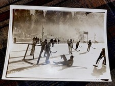 1910 CANADA VS BELGIUM ICE HOCKEY PHOTO CHAMONIX FRANCE NHL NHA OXFORD ? WHL OHA