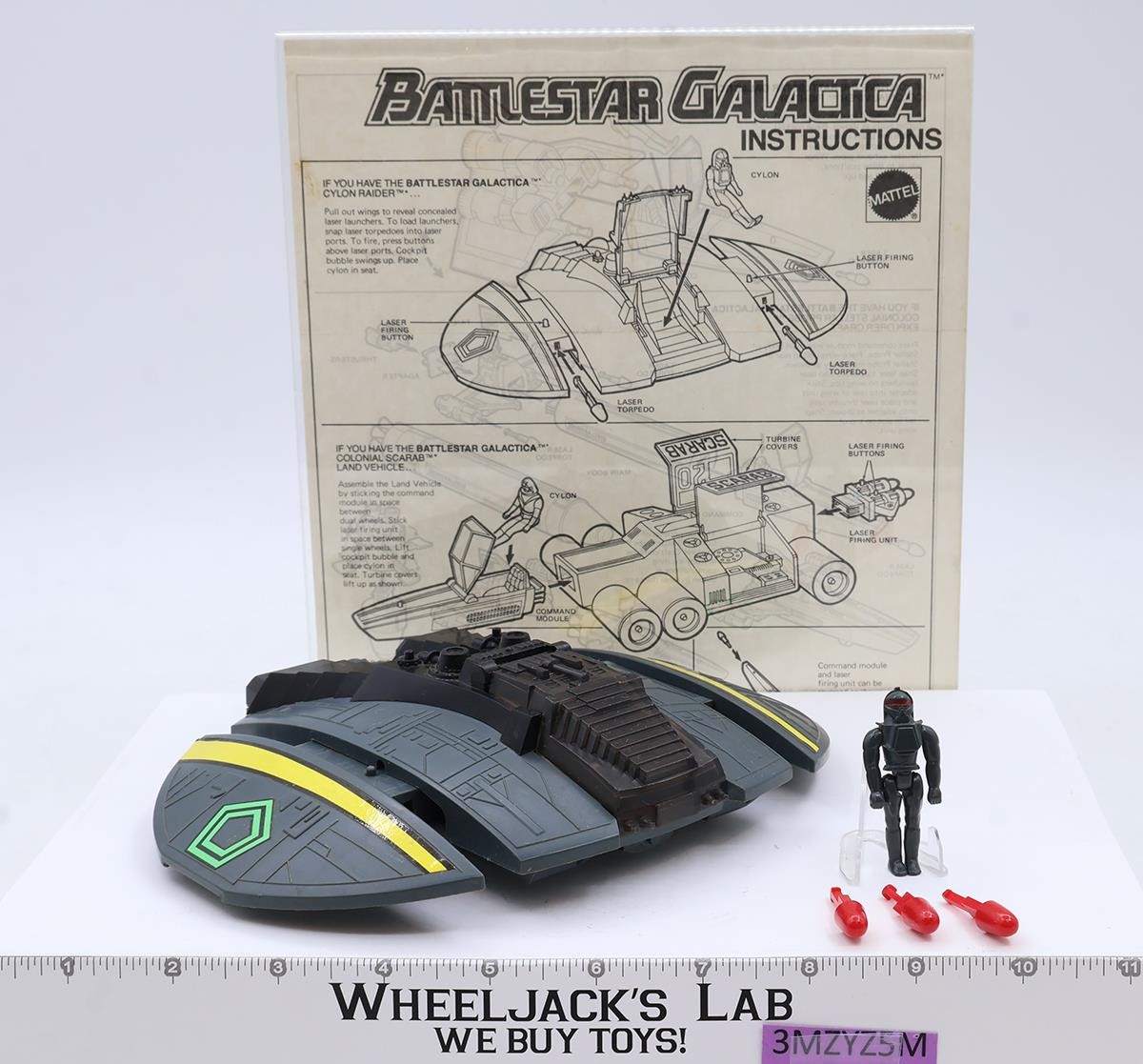 Cylon Raider Ship FIRING 100% Complete Battlestar Galactica 1978