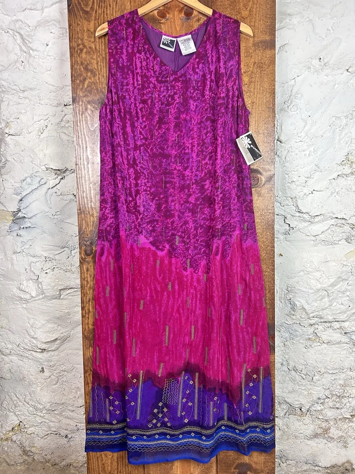 Винтажный новый с Ярлыками Phool макси платье 90-х женщин XL богемное прихоть фея Фиби Buffay друзей - Изображение 2 из 4