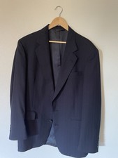Men  s Dark Blue Light Pinstriped 100 Wool Blazer, Size 43/35 LNG, Jos. A. Bank